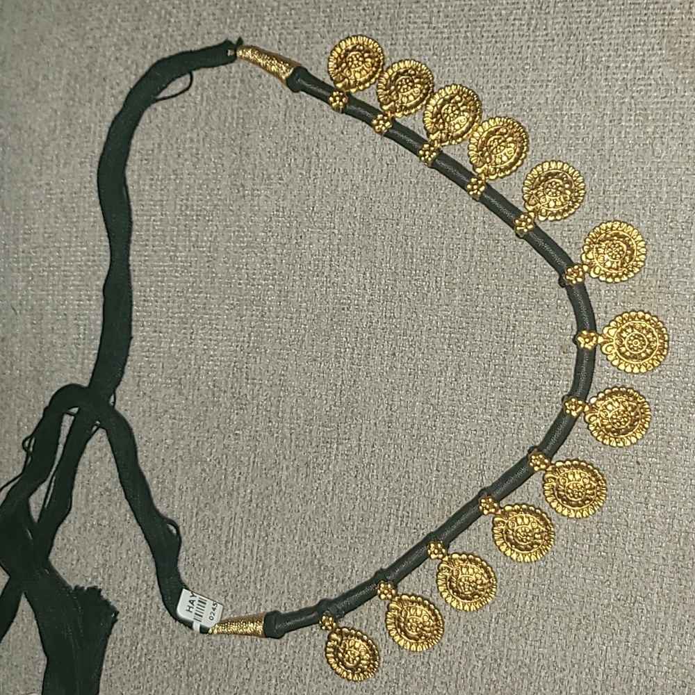 Black gold necklace
